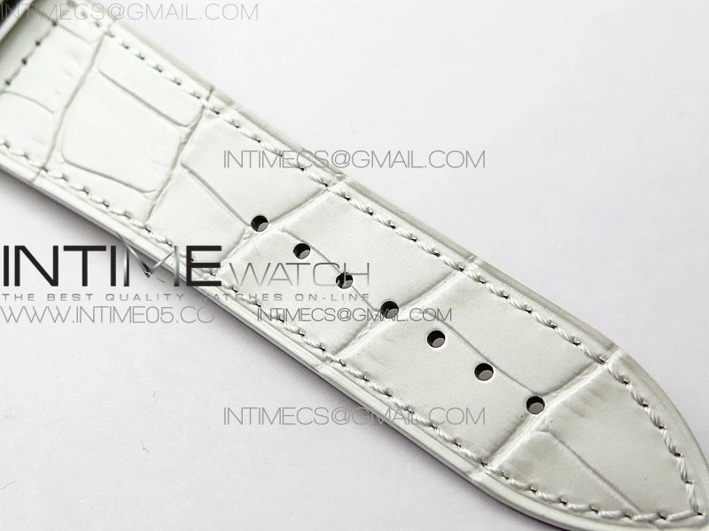 Master Square SS Ladies ZF 1:1 Best Edition White Colorful Arabic Dial on White Leather Strap Ronda Quartz