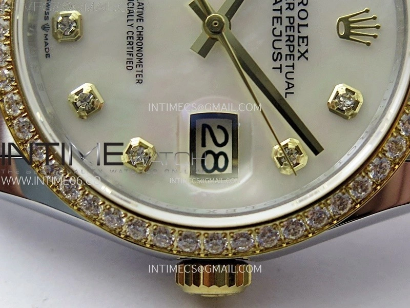 DateJust 36MM 126283 SS YG APSF 1:1 Best Edition White MOP Dial Diamond Markers on SS YG Jubilee Bracelet SA3235