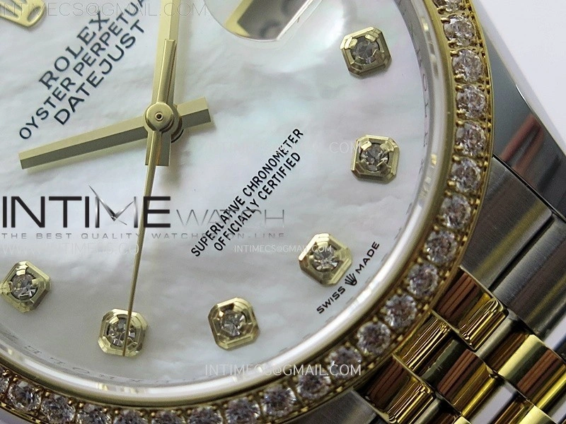 DateJust 36MM 126283 SS YG APSF 1:1 Best Edition White MOP Dial Diamond Markers on SS YG Jubilee Bracelet SA3235