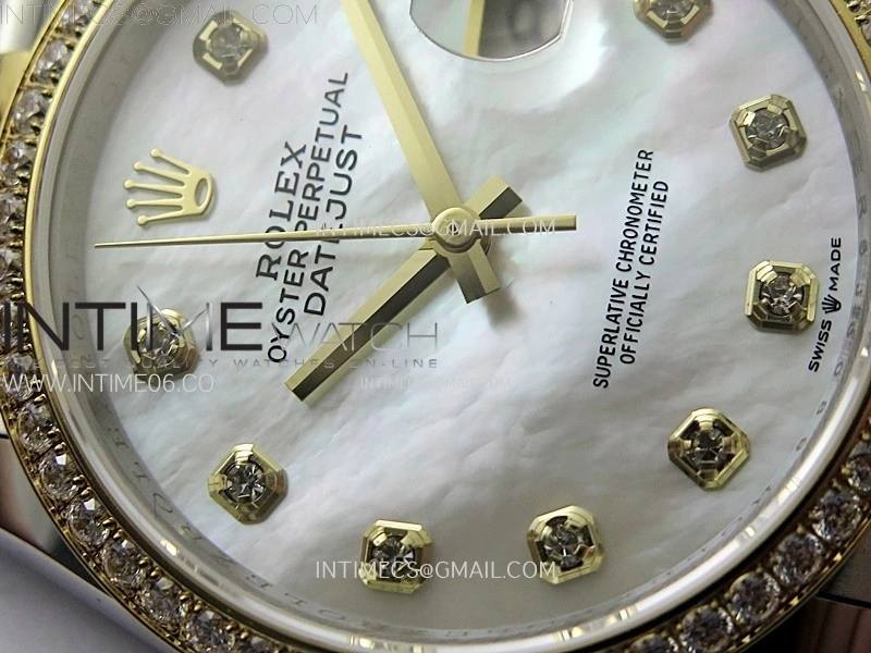 DateJust 36MM 126283 SS YG APSF 1:1 Best Edition White MOP Dial Diamond Markers on SS YG Jubilee Bracelet SA3235