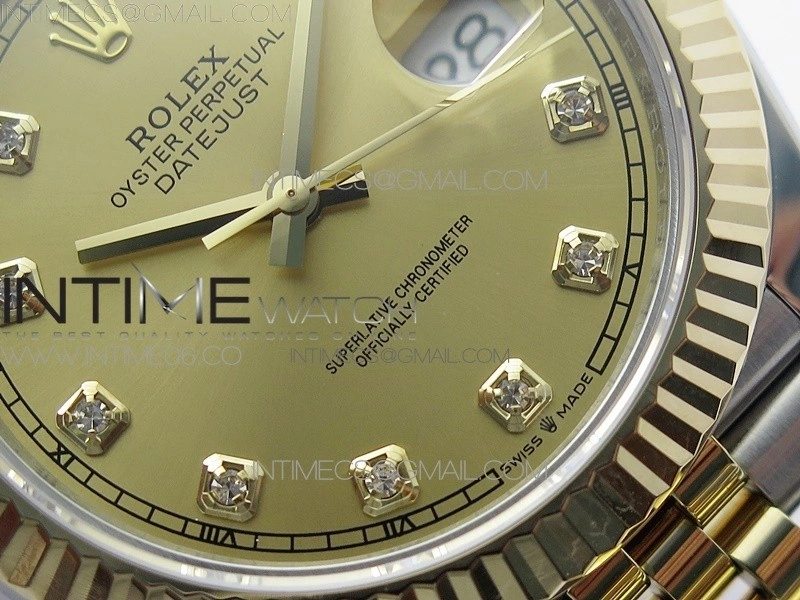 DateJust 41 126333 Wrapped SS YG 3EF 1:1 Best Edition YG Dial Crystal Markers on Wrapped SS YG Jubilee Bracelet A3235
