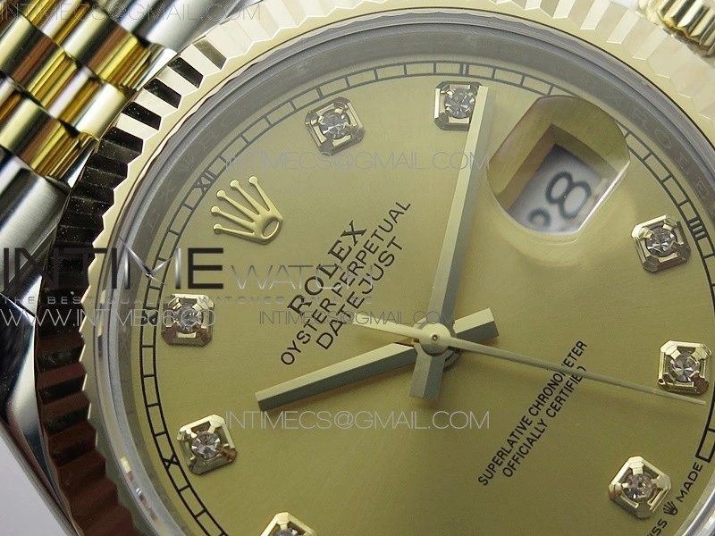 DateJust 41 126333 Wrapped SS YG 3EF 1:1 Best Edition YG Dial Crystal Markers on Wrapped SS YG Jubilee Bracelet A3235