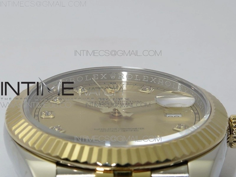 DateJust 41 126333 Wrapped SS YG 3EF 1:1 Best Edition YG Dial Crystal Markers on Wrapped SS YG Jubilee Bracelet A3235