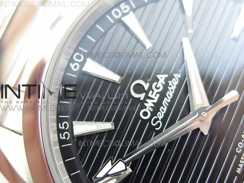 Aqua Terra 150M Master Chronometers VSF 1:1 Best Edition black dial silver second hand on SS Bracelet A8900 Super Clone