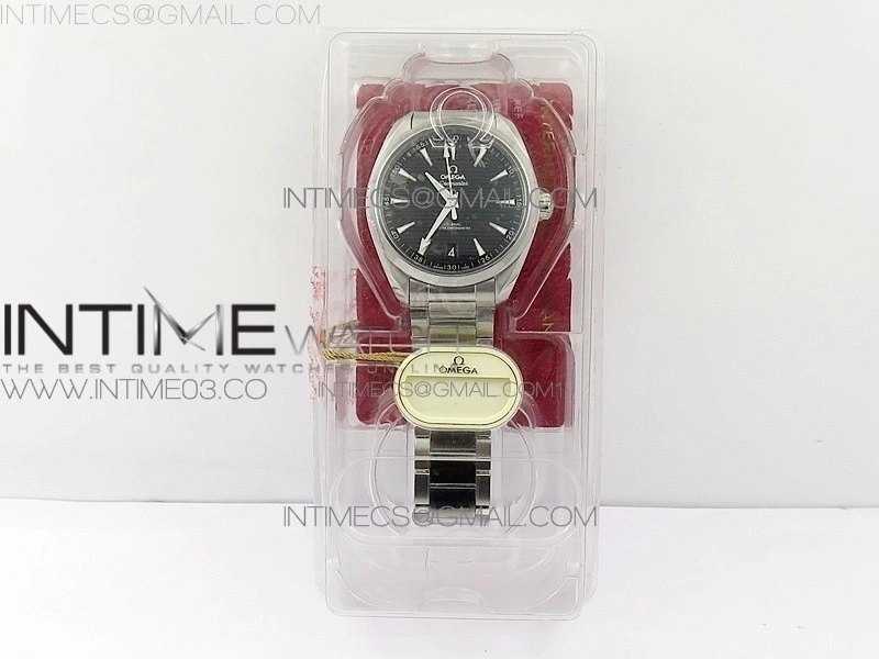 Aqua Terra 150M Master Chronometers VSF 1:1 Best Edition black dial silver second hand on SS Bracelet A8900 Super Clone
