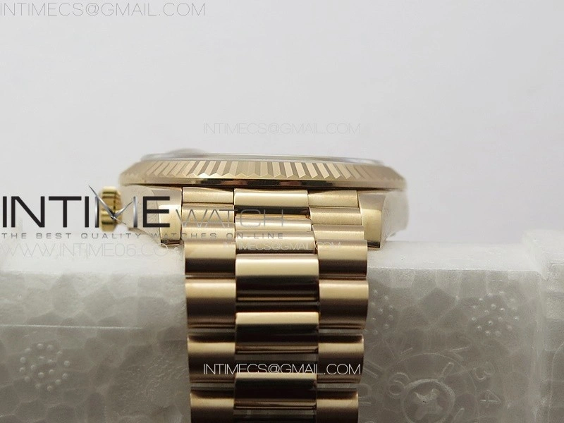 DayDate 40mm 228235 GMF 1:1 Gain Weight RG Tungsten Green Dial Roman Markers on President Bracelet A3255