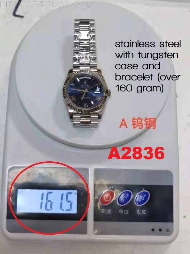 DayDate 40mm 228235 GMF 1:1 Gain Weight RG Tungsten Green Dial Roman Markers on President Bracelet A3255