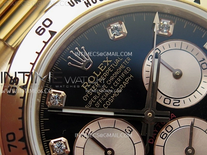 Daytona 126509 904L RG QF Best Edition Black Dial RG Subdial Diamonds Markers On 904L RG Bracelet SA4131
