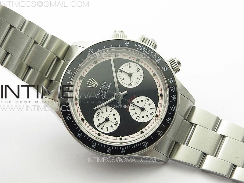 Daytona 6263 SS JKF Best Edition Black Dial Style01 Black Tachymeter Bezel on SS Bracelet Venus 75