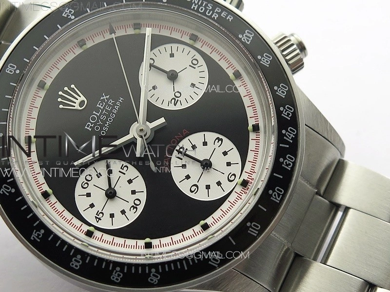 Daytona 6263 SS JKF Best Edition Black Dial Style01 Black Tachymeter Bezel on SS Bracelet Venus 75