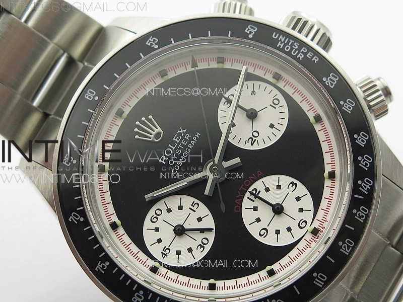 Daytona 6263 SS JKF Best Edition Black Dial Style01 Black Tachymeter Bezel on SS Bracelet Venus 75