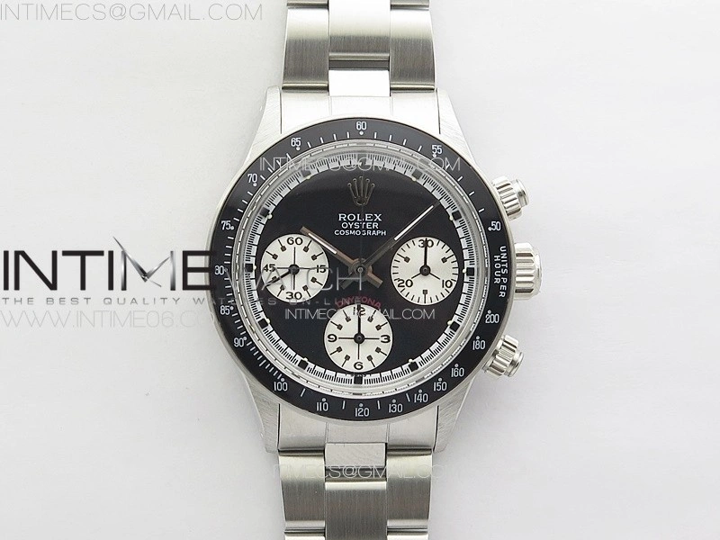 Daytona 6263 SS JKF Best Edition Black Dial Style02 Black Tachymeter Bezel on SS Bracelet Venus 75