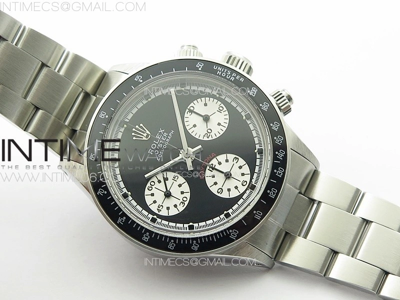 Daytona 6263 SS JKF Best Edition Black Dial Style02 Black Tachymeter Bezel on SS Bracelet Venus 75