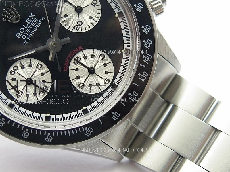 Daytona 6263 SS JKF Best Edition Black Dial Style02 Black Tachymeter Bezel on SS Bracelet Venus 75