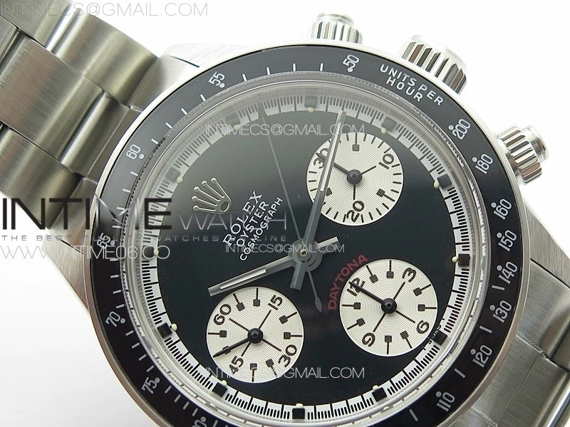 Daytona 6263 SS JKF Best Edition Black Dial Style02 Black Tachymeter Bezel on SS Bracelet Venus 75