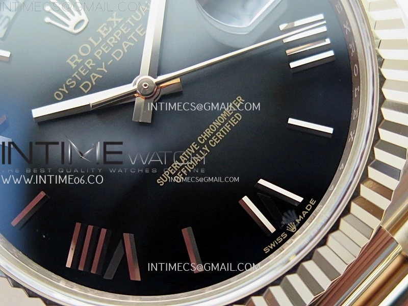 Day Date 228235 40mm 904L RG 1:1 AR+F Best Edition Black Gradient Dial Roman Markers on RG President Bracelet SA3255