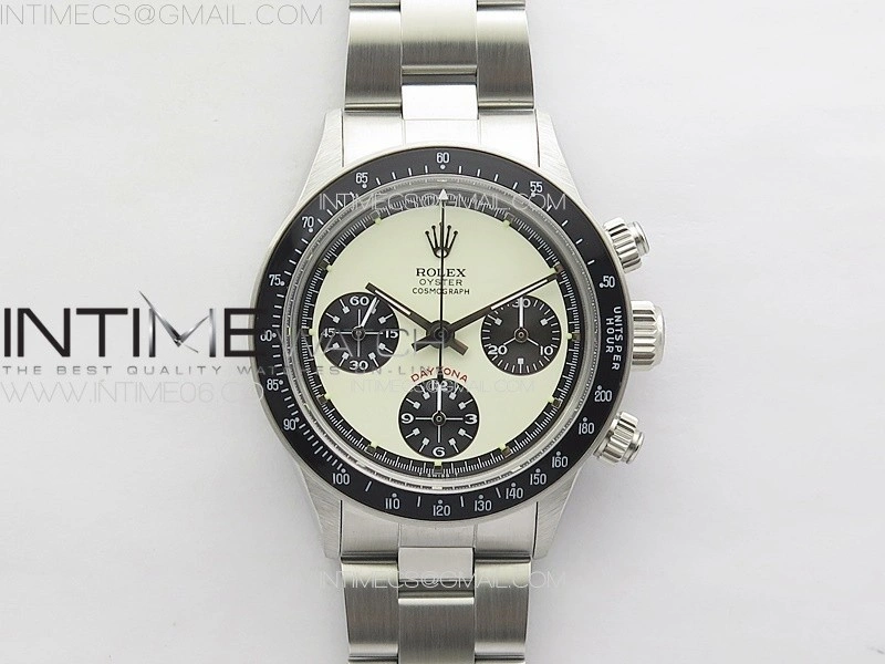 Daytona 6263 SS JKF Best Edition Cream Dial Style01 Black Tachymeter Bezel on SS Bracelet Venus 75