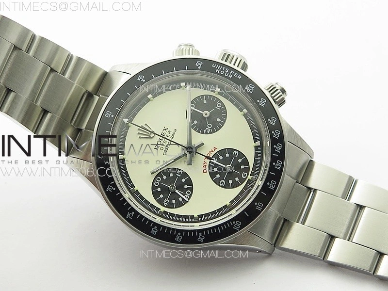 Daytona 6263 SS JKF Best Edition Cream Dial Style01 Black Tachymeter Bezel on SS Bracelet Venus 75