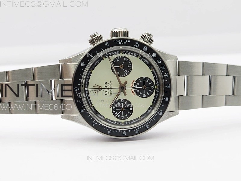 Daytona 6263 SS JKF Best Edition Cream Dial Style01 Black Tachymeter Bezel on SS Bracelet Venus 75