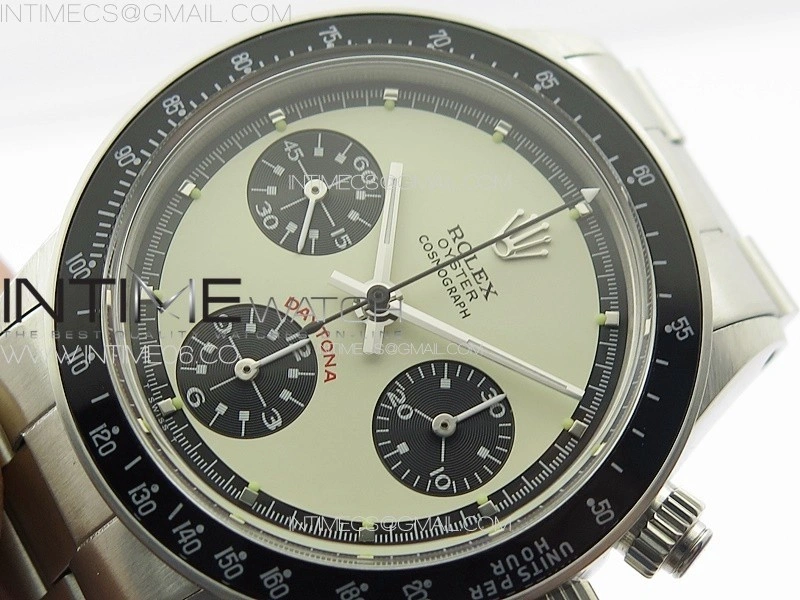 Daytona 6263 SS JKF Best Edition Cream Dial Style01 Black Tachymeter Bezel on SS Bracelet Venus 75