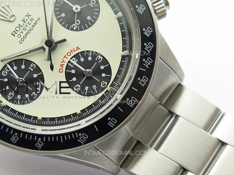 Daytona 6263 SS JKF Best Edition Cream Dial Style01 Black Tachymeter Bezel on SS Bracelet Venus 75