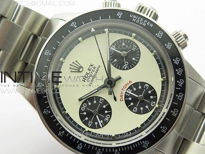 Daytona 6263 SS JKF Best Edition Cream Dial Style01 Black Tachymeter Bezel on SS Bracelet Venus 75