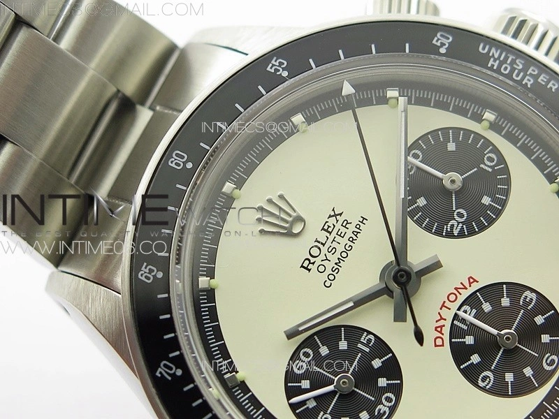 Daytona 6263 SS JKF Best Edition Cream Dial Style01 Black Tachymeter Bezel on SS Bracelet Venus 75