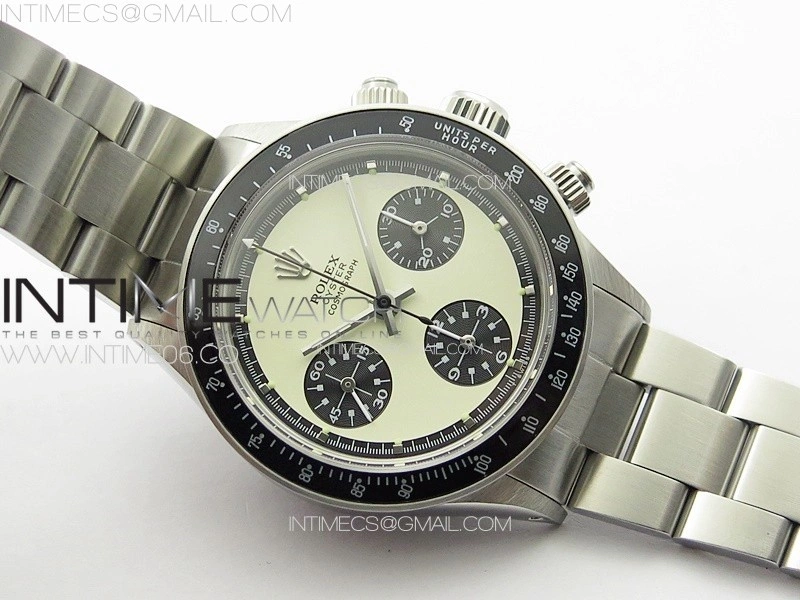 Daytona 6263 SS JKF Best Edition Cream Dial Style02 Black Tachymeter Bezel on SS Bracelet Venus 75