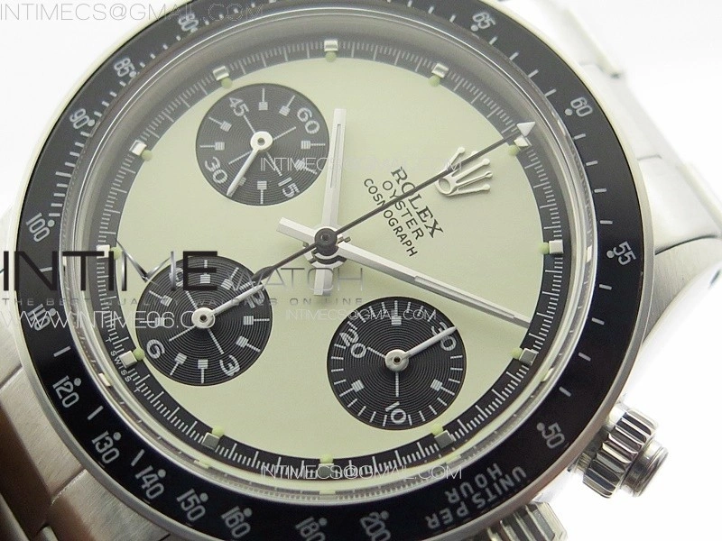 Daytona 6263 SS JKF Best Edition Cream Dial Style02 Black Tachymeter Bezel on SS Bracelet Venus 75