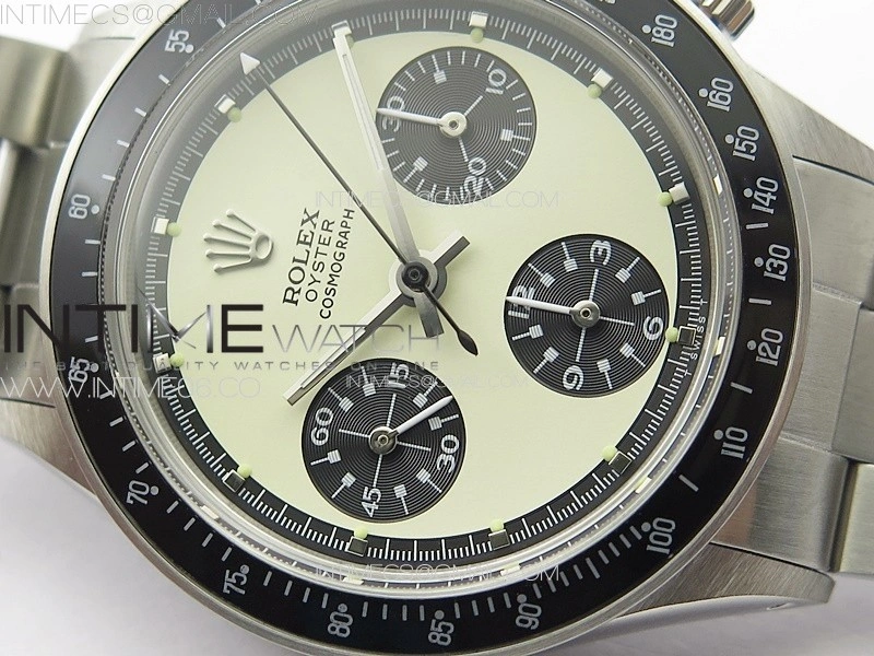Daytona 6263 SS JKF Best Edition Cream Dial Style02 Black Tachymeter Bezel on SS Bracelet Venus 75