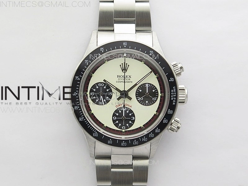 Daytona 6263 SS JKF Best Edition Cream Dial Style02 Black Tachymeter Bezel on SS Bracelet Venus 75