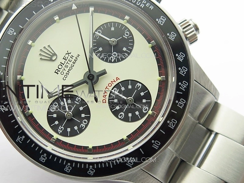 Daytona 6263 SS JKF Best Edition Cream Dial Style02 Black Tachymeter Bezel on SS Bracelet Venus 75