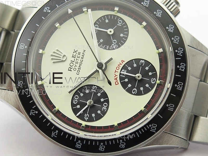 Daytona 6263 SS JKF Best Edition Cream Dial Style02 Black Tachymeter Bezel on SS Bracelet Venus 75