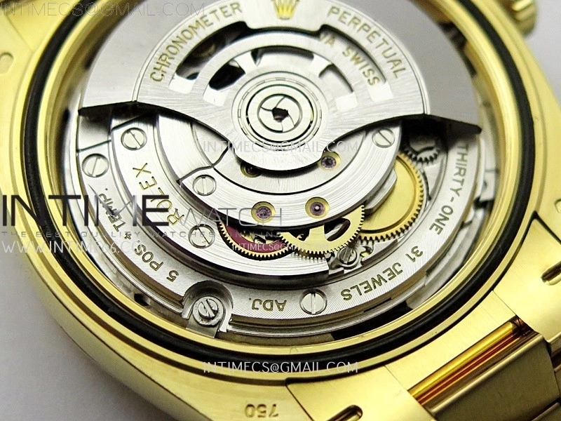 Day Date 228238 40mm 904L YG 1:1 AR+F Best Edition Green Gradient Dial Roman Markers on YG President Bracelet SA3255