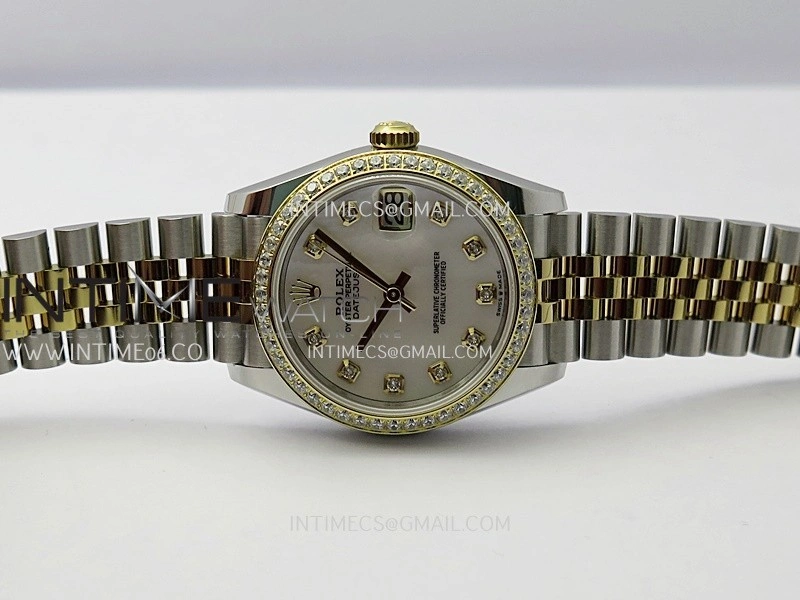 DateJust 31mm 904L SS YG AR+F Best Edition White MOP Dial Diamond Marker On 904L SS YG Jubilee Bracelet A2236