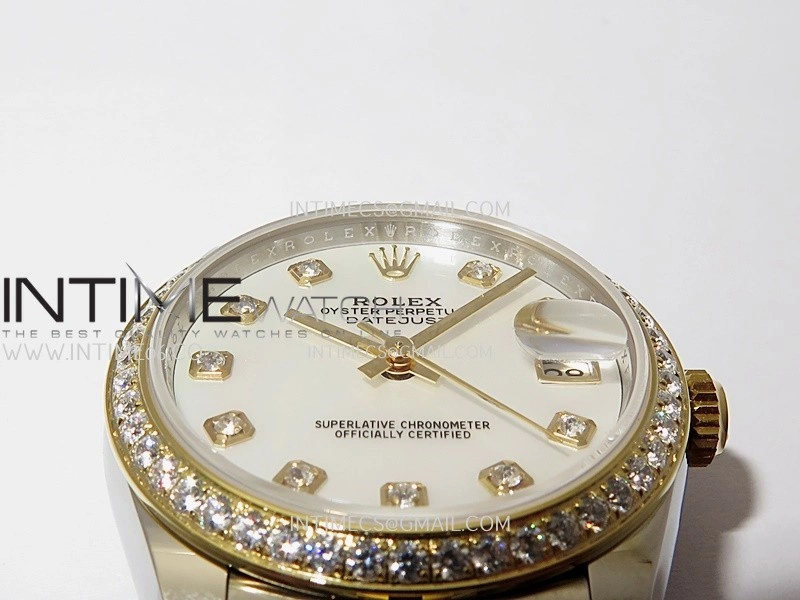 DateJust 31mm 904L SS YG AR+F Best Edition White MOP Dial Diamond Marker On 904L SS YG Jubilee Bracelet A2236