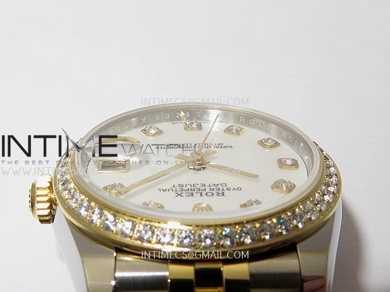 DateJust 31mm 904L SS YG AR+F Best Edition White MOP Dial Diamond Marker On 904L SS YG Jubilee Bracelet A2236