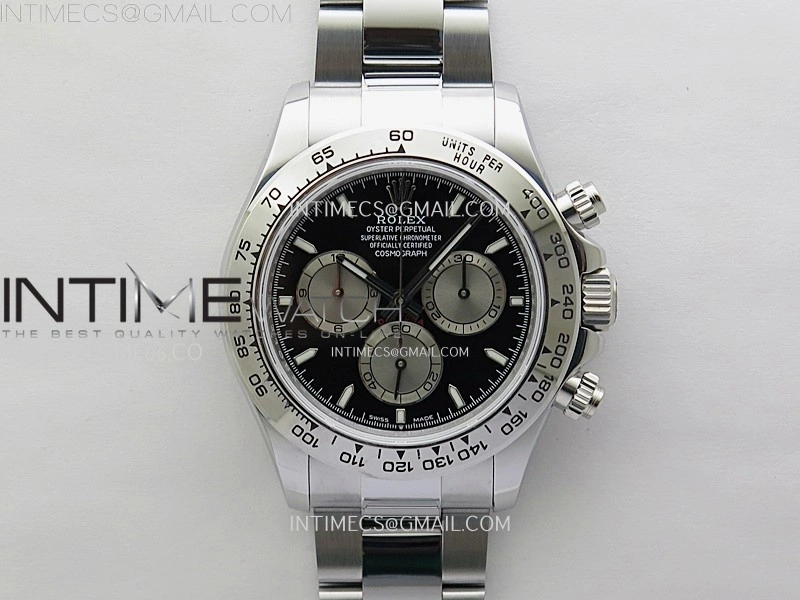 Daytona 126509 QF Gain Weight 1:1 Best Edition Black Dial Silver Subdials on SS Braclet SH4131 V6