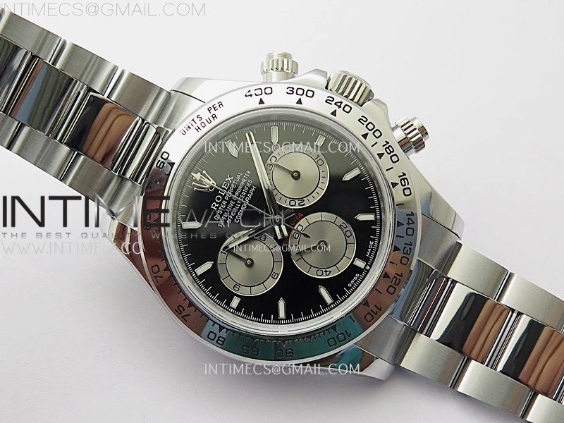 Daytona 126509 QF Gain Weight 1:1 Best Edition Black Dial Silver Subdials on SS Braclet SH4131 V6