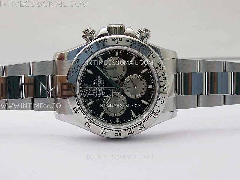 Daytona 126509 QF Gain Weight 1:1 Best Edition Black Dial Silver Subdials on SS Braclet SH4131 V6