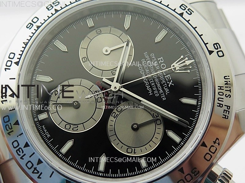 Daytona 126509 QF Gain Weight 1:1 Best Edition Black Dial Silver Subdials on SS Braclet SH4131 V6