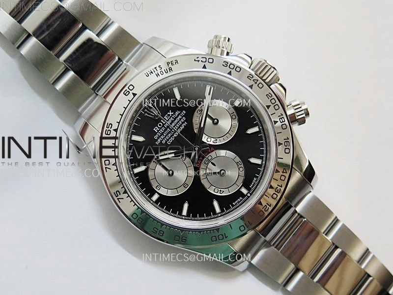 Daytona 126509 QF Gain Weight 1:1 Best Edition Black Dial Silver Subdials on SS Braclet SH4131 V6