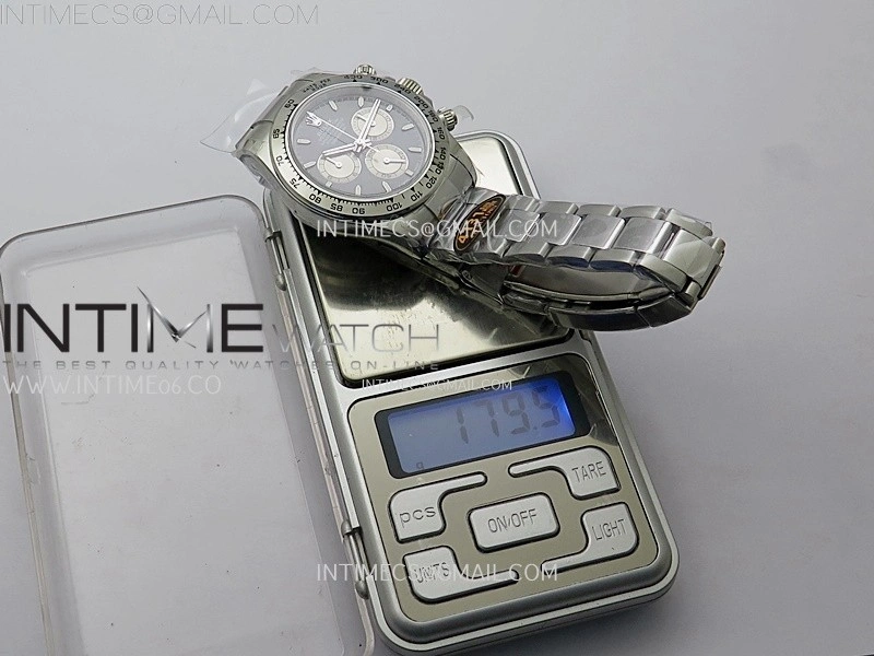 Daytona 126509 QF Gain Weight 1:1 Best Edition Black Dial Silver Subdials on SS Braclet SH4131 V6