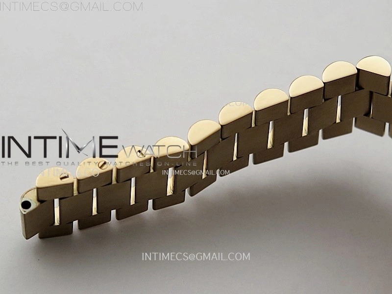 Day Date 228235 40mm 904L RG QF Gain Weight Black Hematite Quartz T Dia Markers on RG President Bracelet A2836