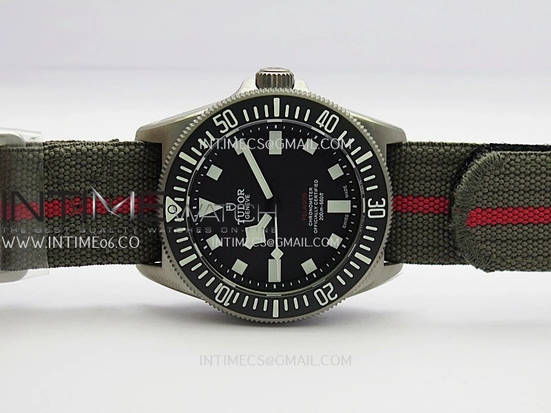 Pelagos FXD Black Ceramic Bezel Ti M+F 1:1 V4 Best Edition Black Dial On Green Nylon Strap