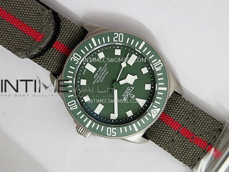 Pelagos FXD Green Ceramic Bezel Ti M+F 1:1 V4 Best Edition Green Dial On Green Nylon Strap