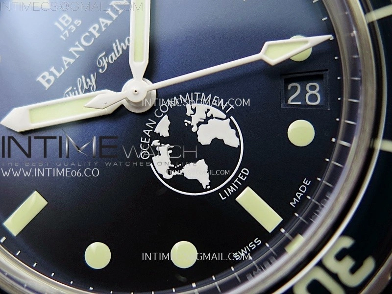 Fifty Fathoms 5008-11B40-52A SS ZF 1:1 Best Edition Blue Dial on Blue Nylon Strap A1151