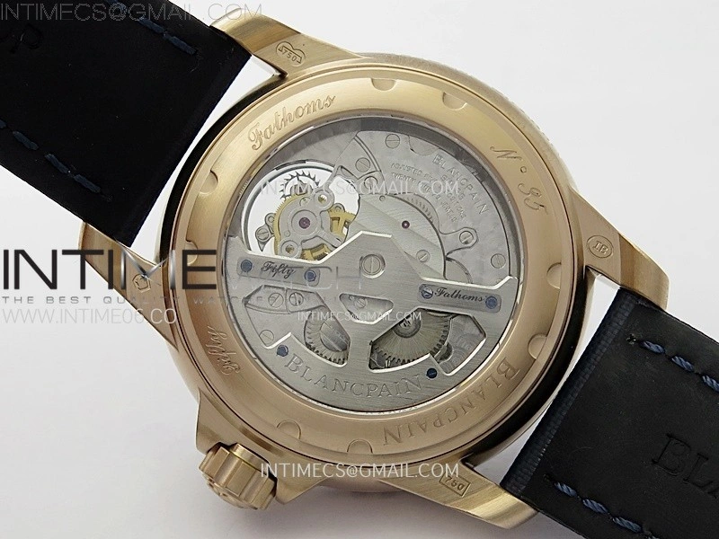 Fifty Fathoms RG YSF Best Edition Blue Dial on Blue Sail-canvas Strap Asian Tourbillon