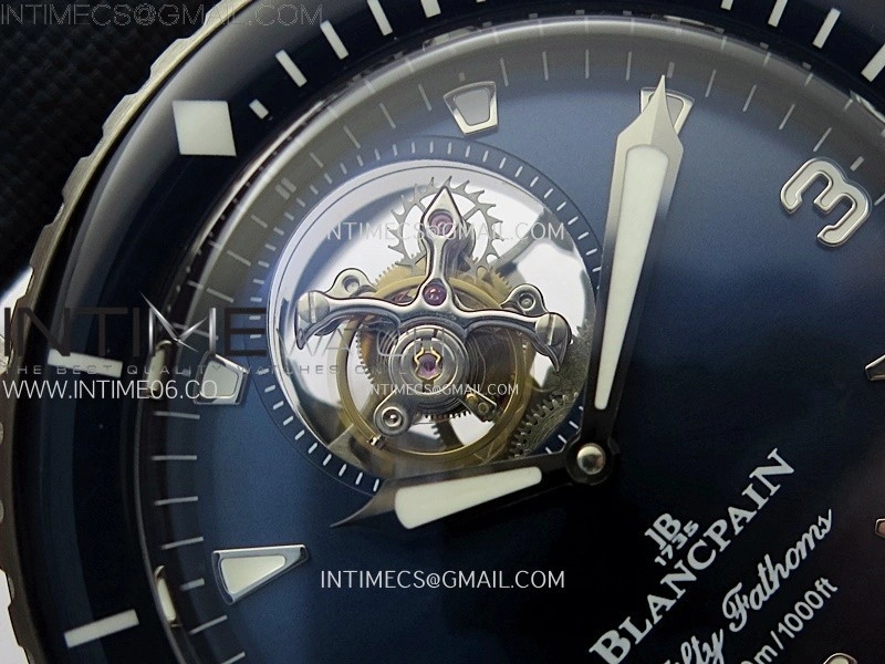 Fifty Fathoms SS YSF Best Edition Blue Dial on Blue Sail-canvas Strap Asian Tourbillon
