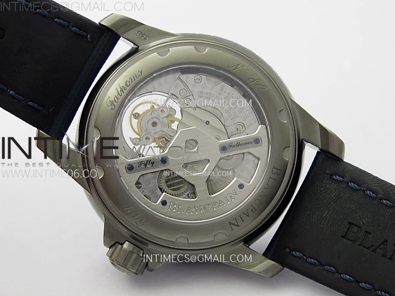 Fifty Fathoms SS YSF Best Edition Blue Dial on Blue Sail-canvas Strap Asian Tourbillon